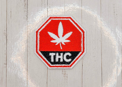 THC Label Embroidered Patch
