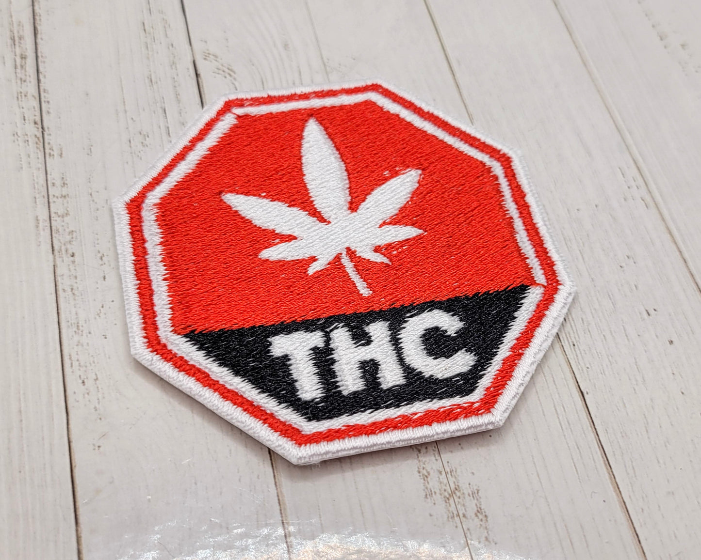 THC Label Embroidered Patch