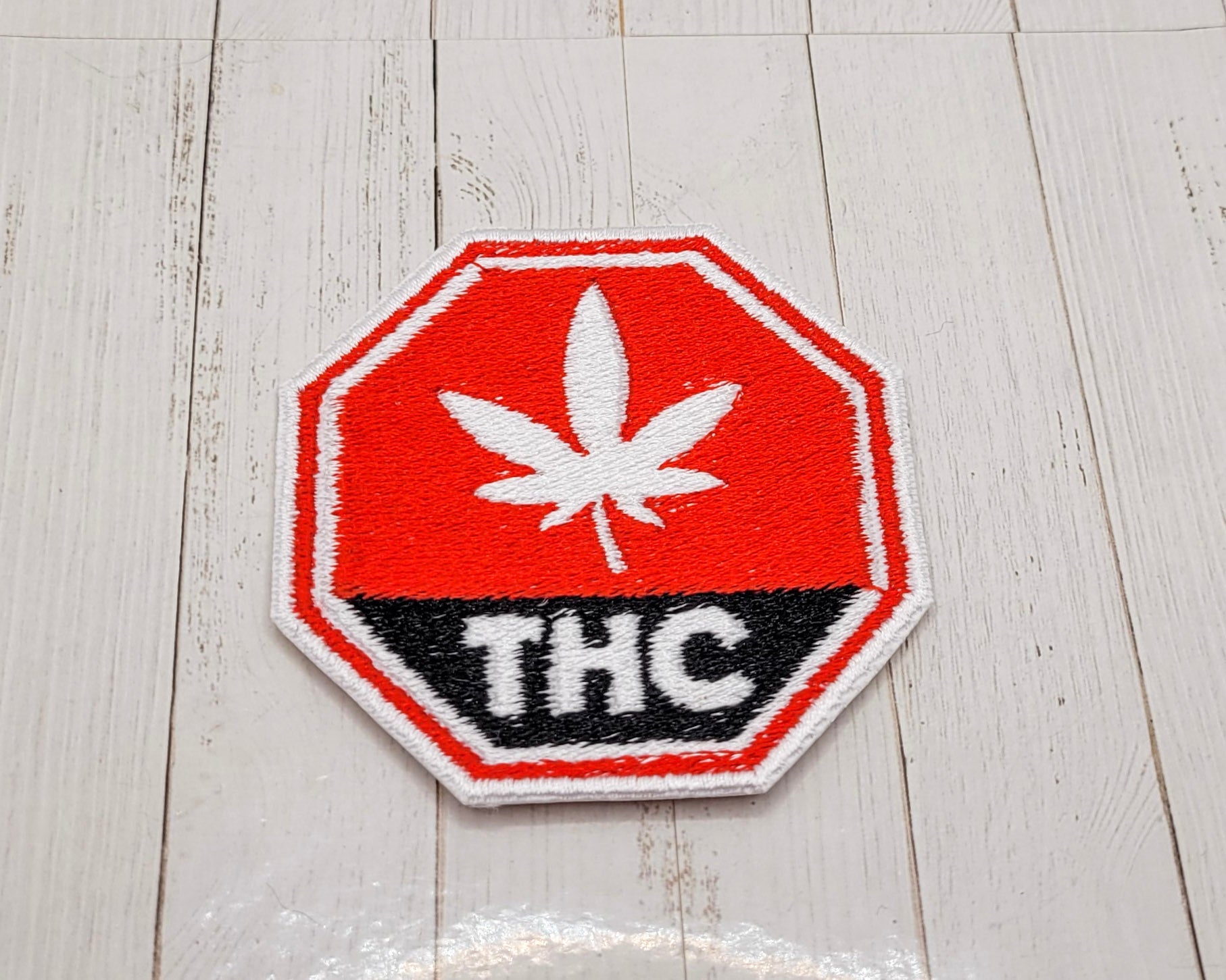 THC Label Embroidered Patch