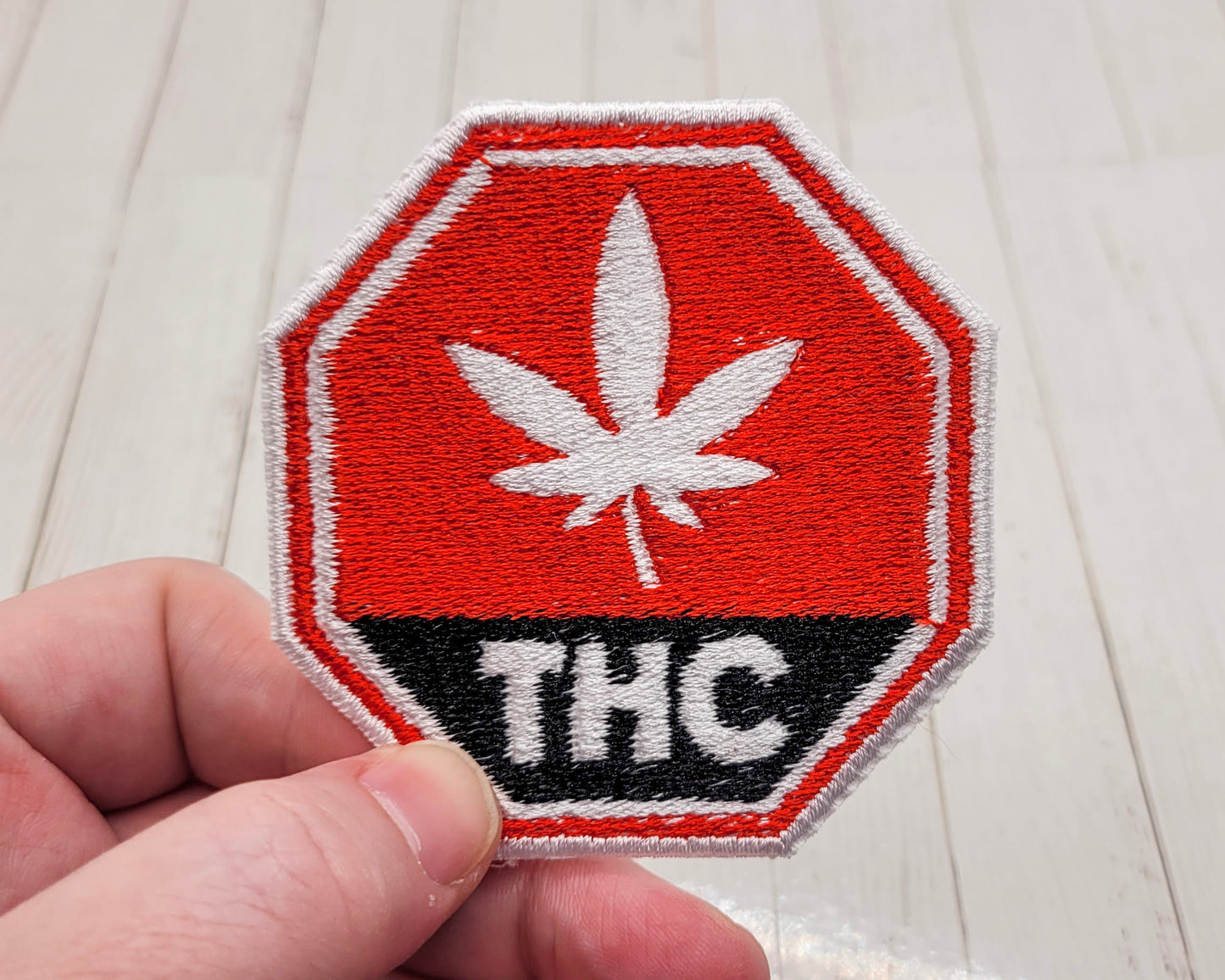 THC Label Embroidered Patch