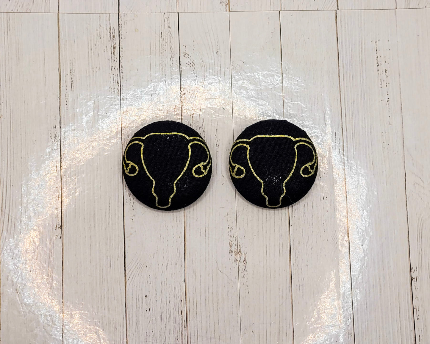 Uterus Fabric Button Pin