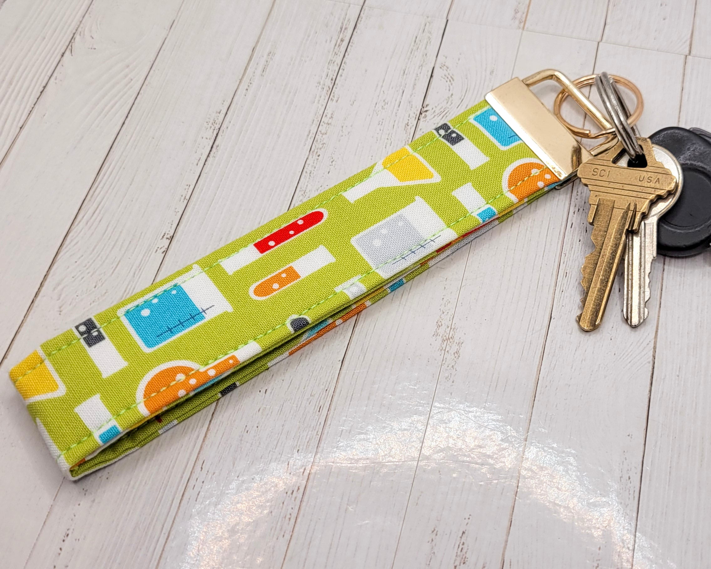 Science Lab Wristlet Key Strap