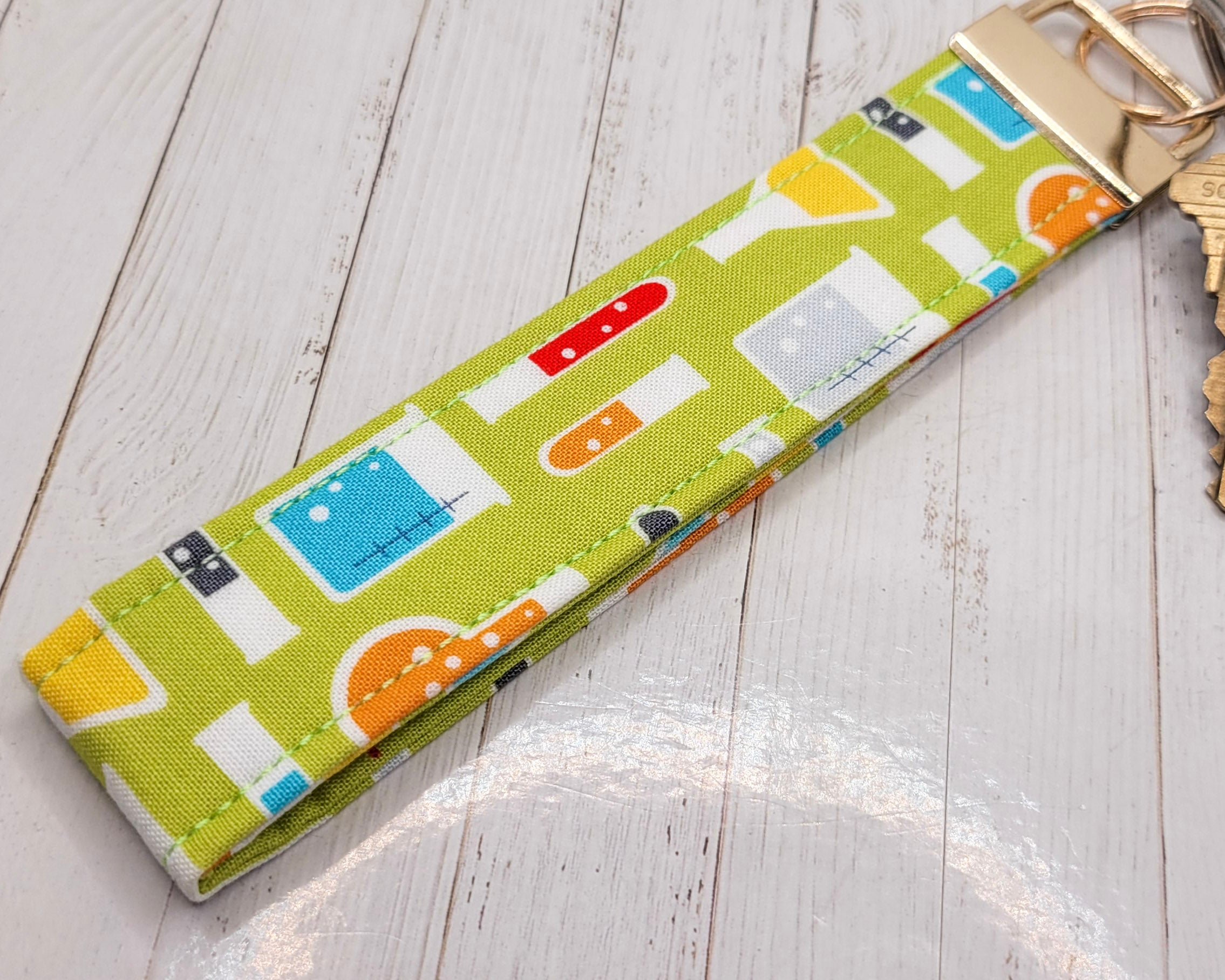 Science Lab Wristlet Key Strap