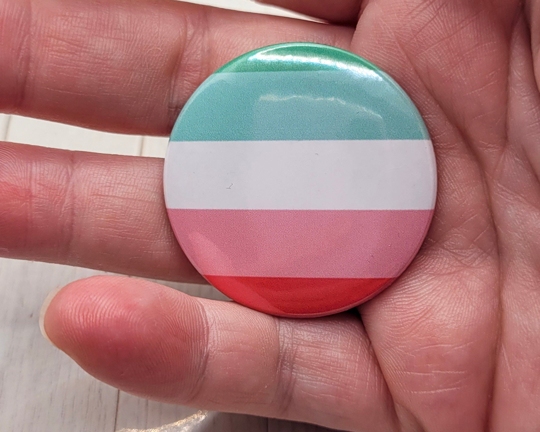 Abrosexual Flag Pinback Button