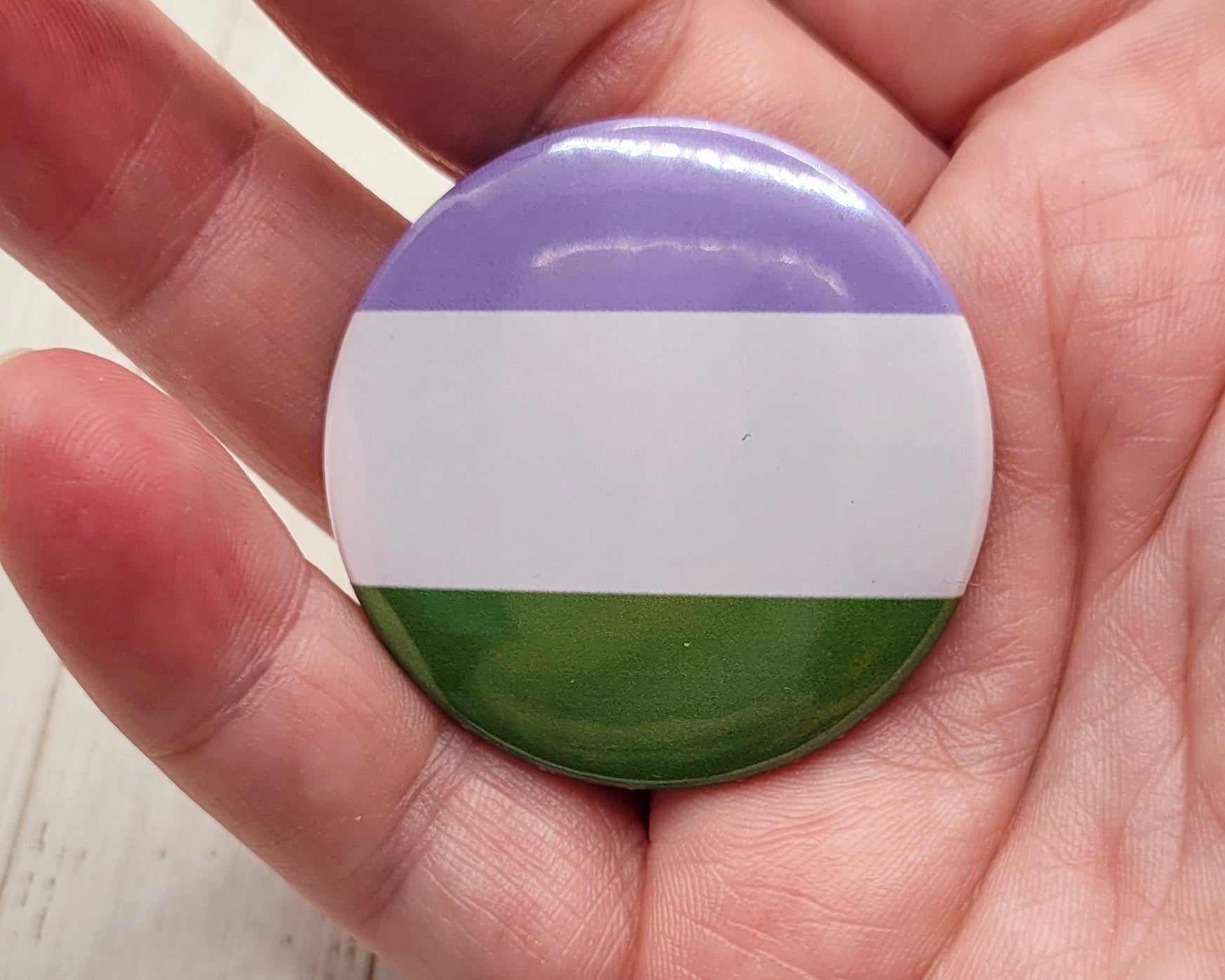 Genderqueer Flag Pinback Button