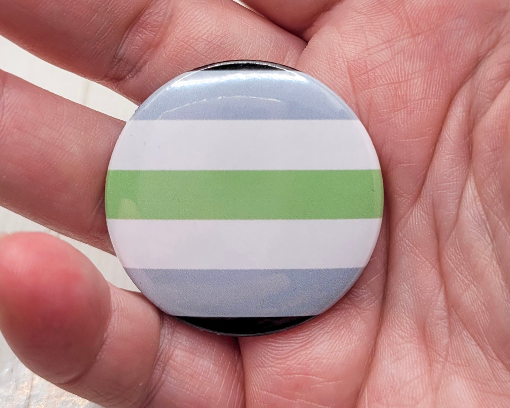 Agender Flag Pinback Button