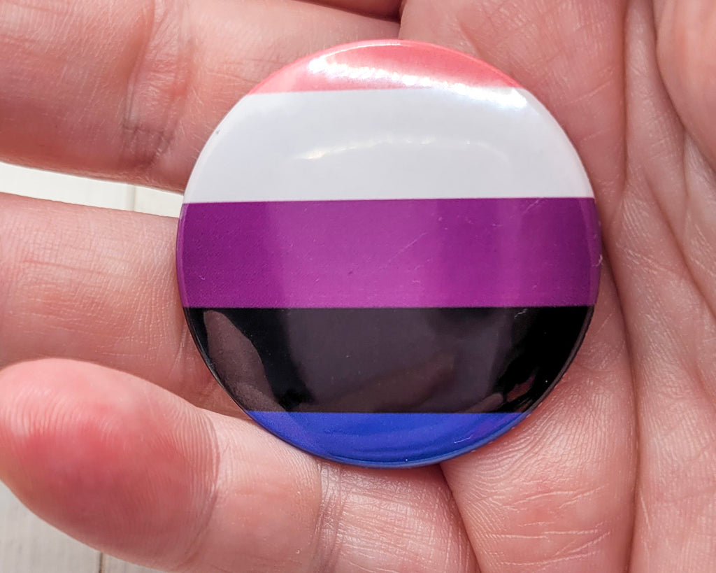 Botón pinback con bandera de género fluido