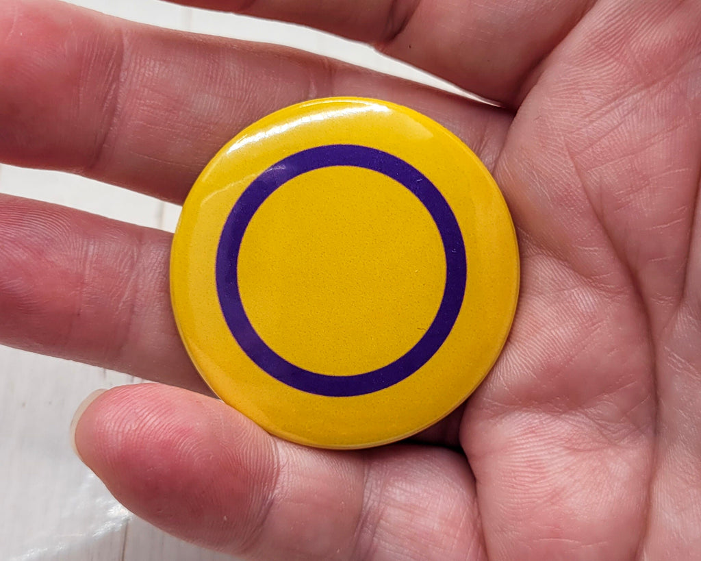 Intersex Flag Pinback Button