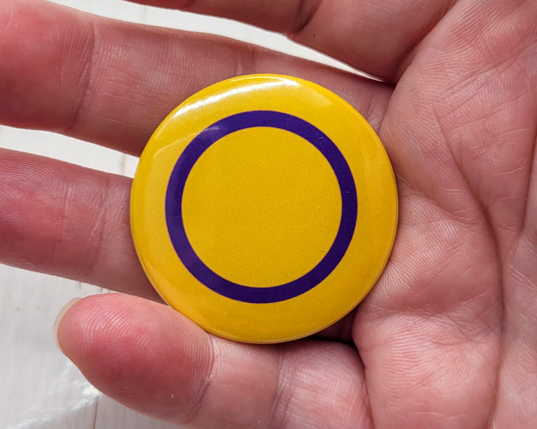 Intersex Flag Pinback Button