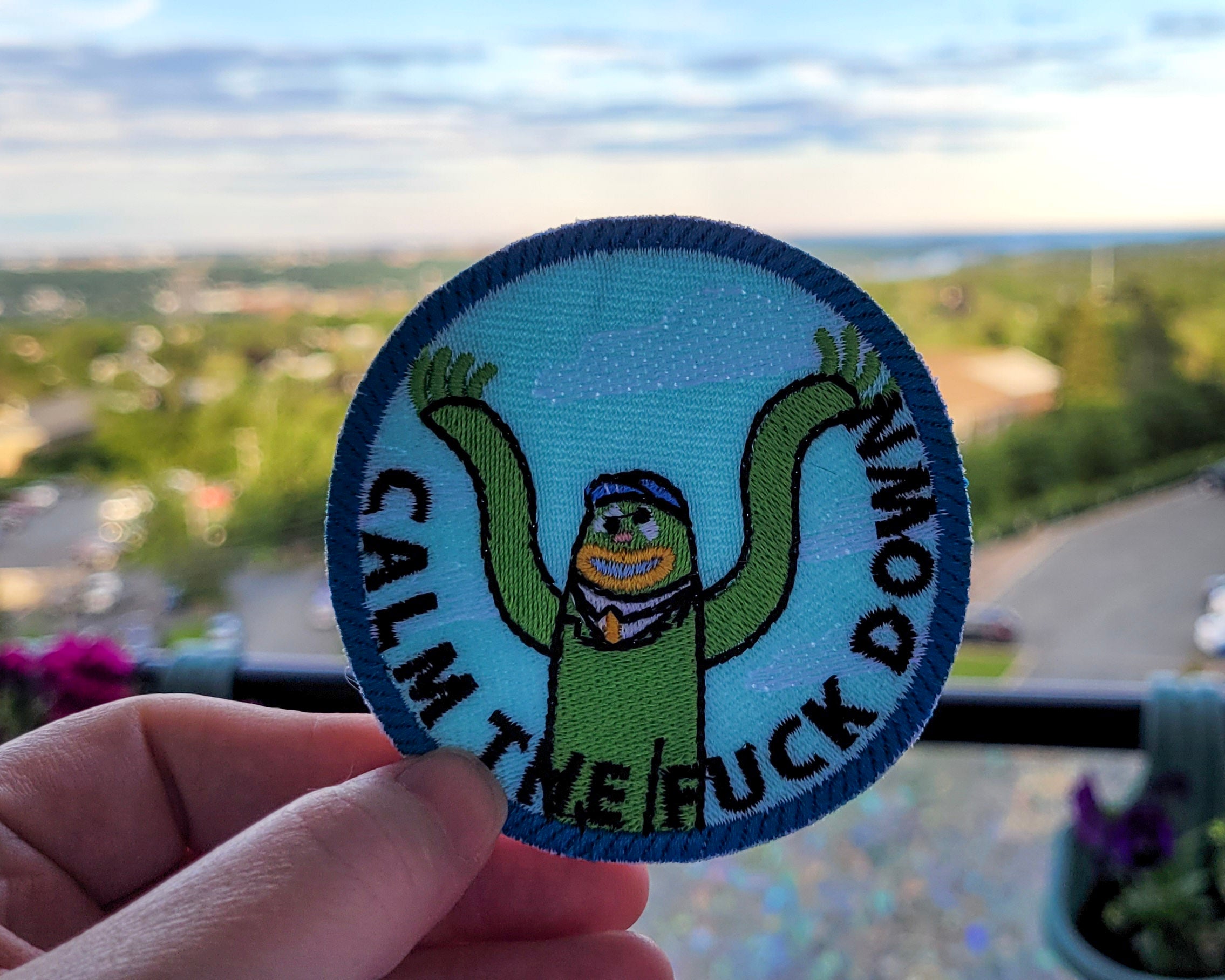 Calm The Fuck Down Embroidered Patch