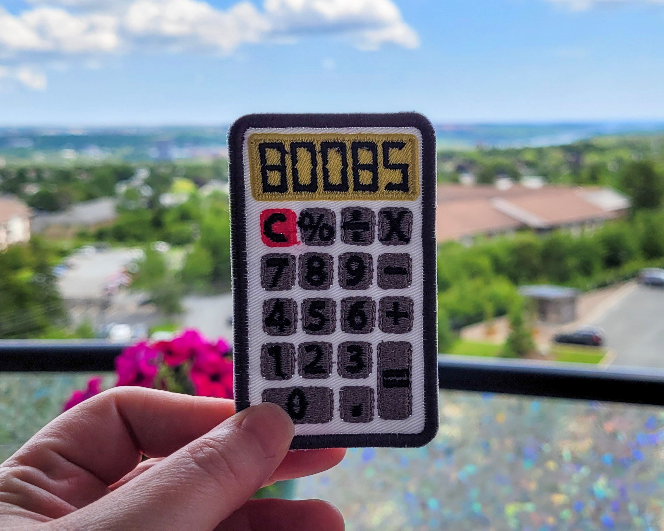 80085 Boobs Embroidered Patch