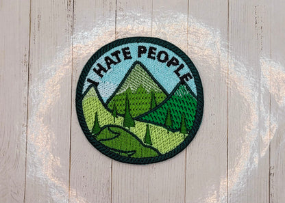 I Hate People Embroidered Patch