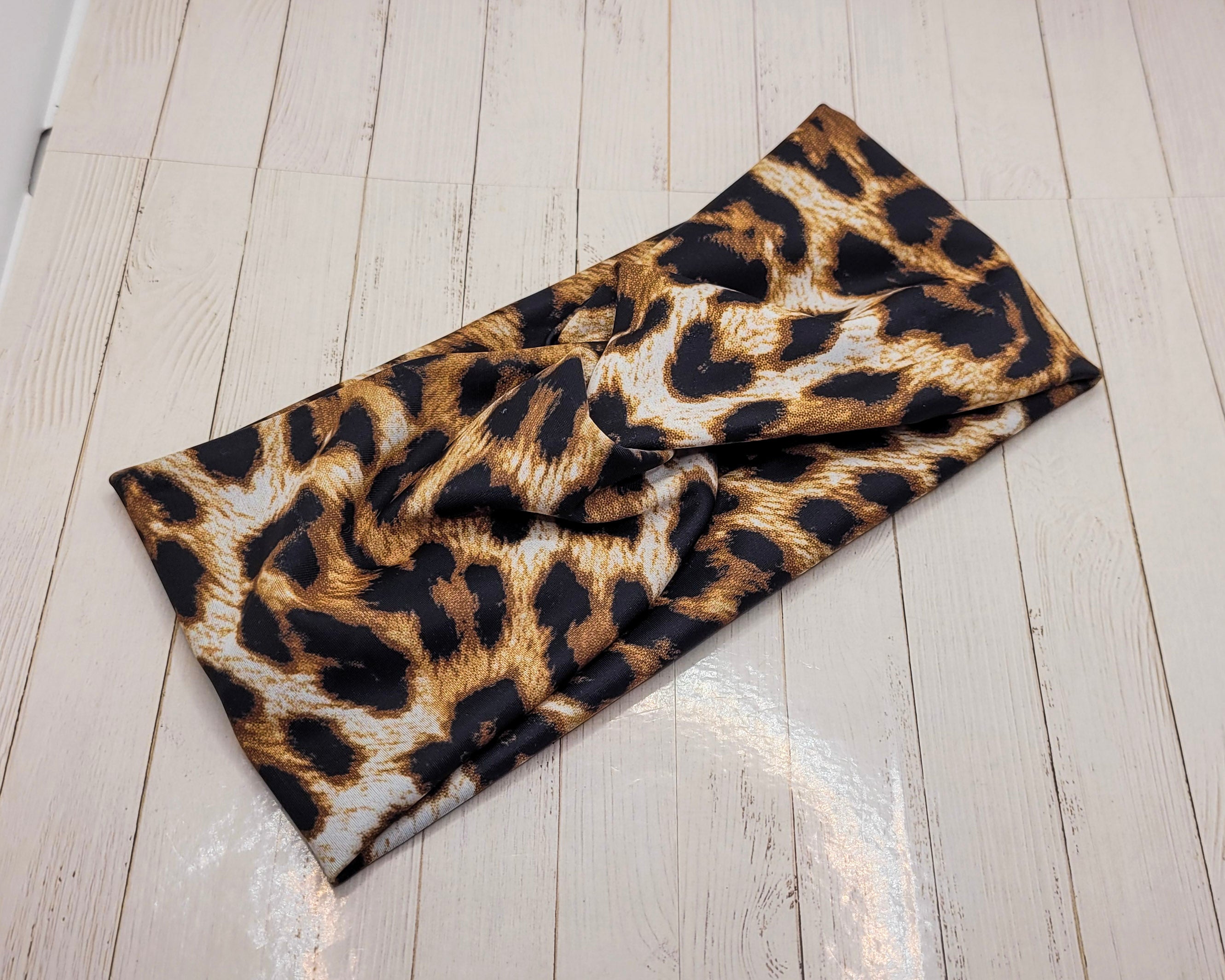 Cheetah Print Stretch Knit Headband