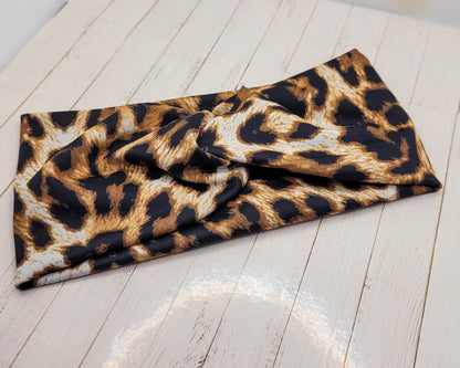 Cheetah Print Stretch Knit Headband