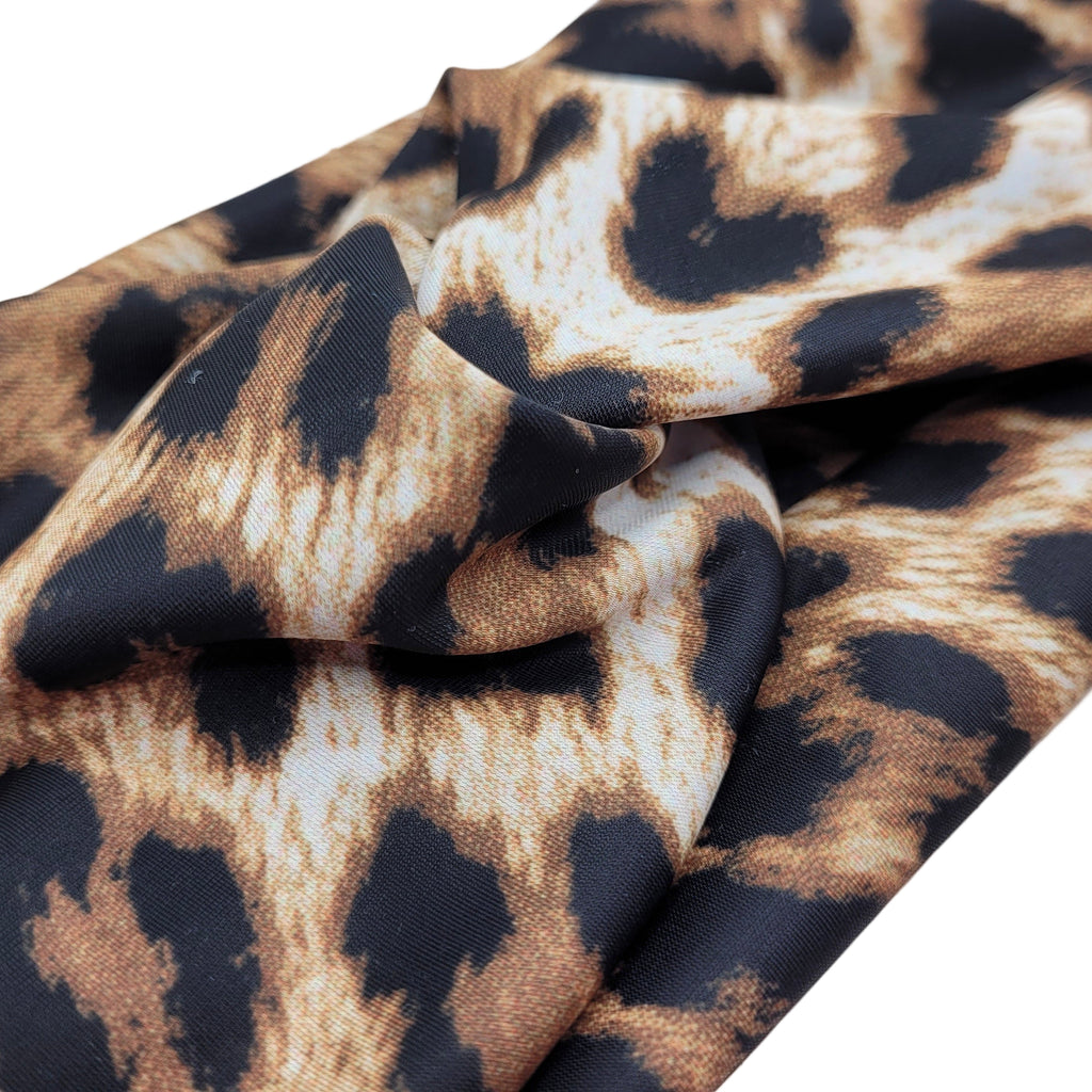 Bandeau en tricot extensible à imprimé guépard