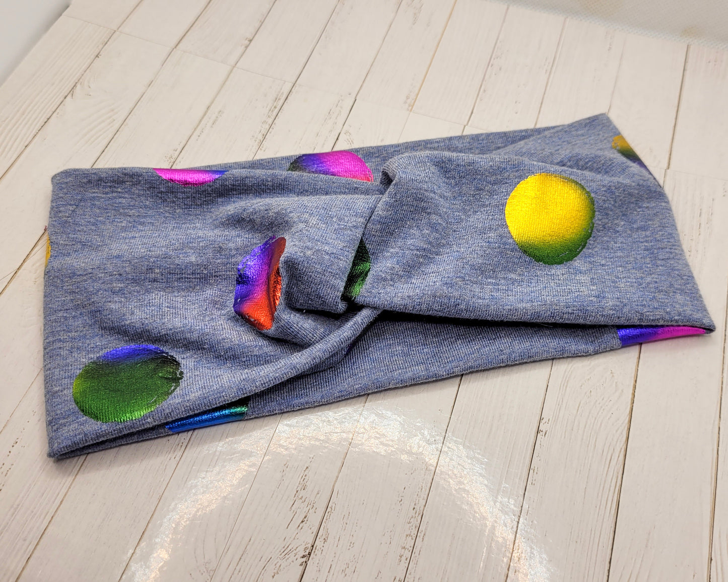 Rainbow Foil Stretch Knit Headband