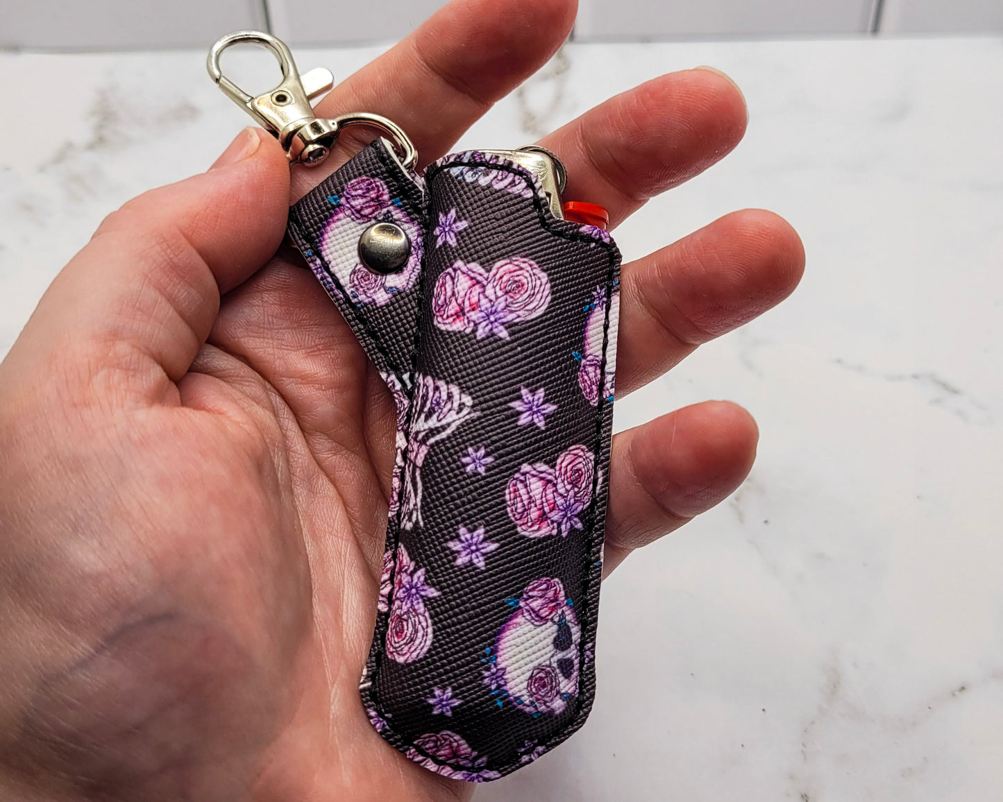 Roses & Skulls Lighter Case