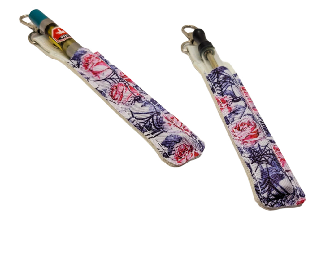 Roses & Spiderwebs Plaid Pen Holder & Case