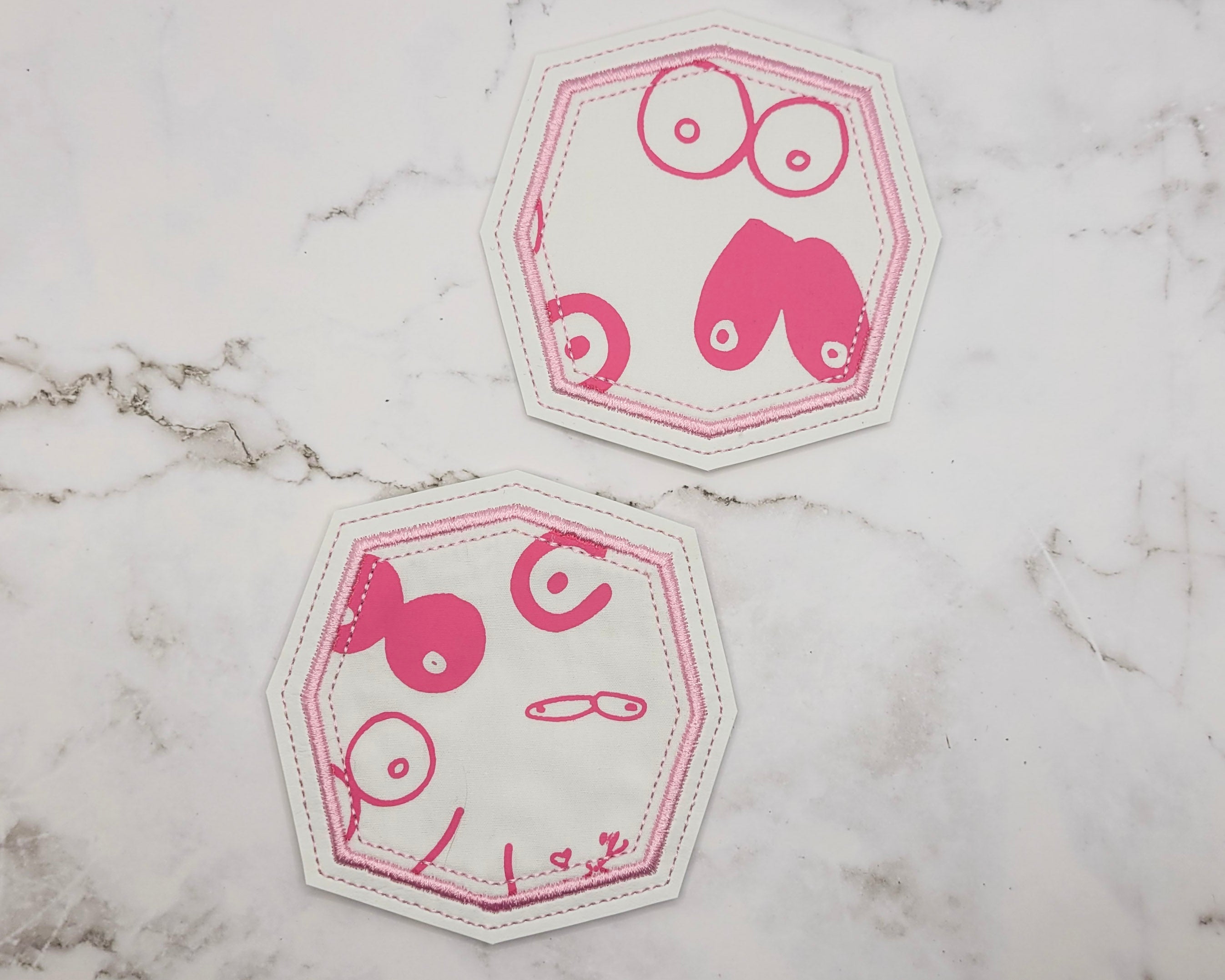 Boob Print Coasters