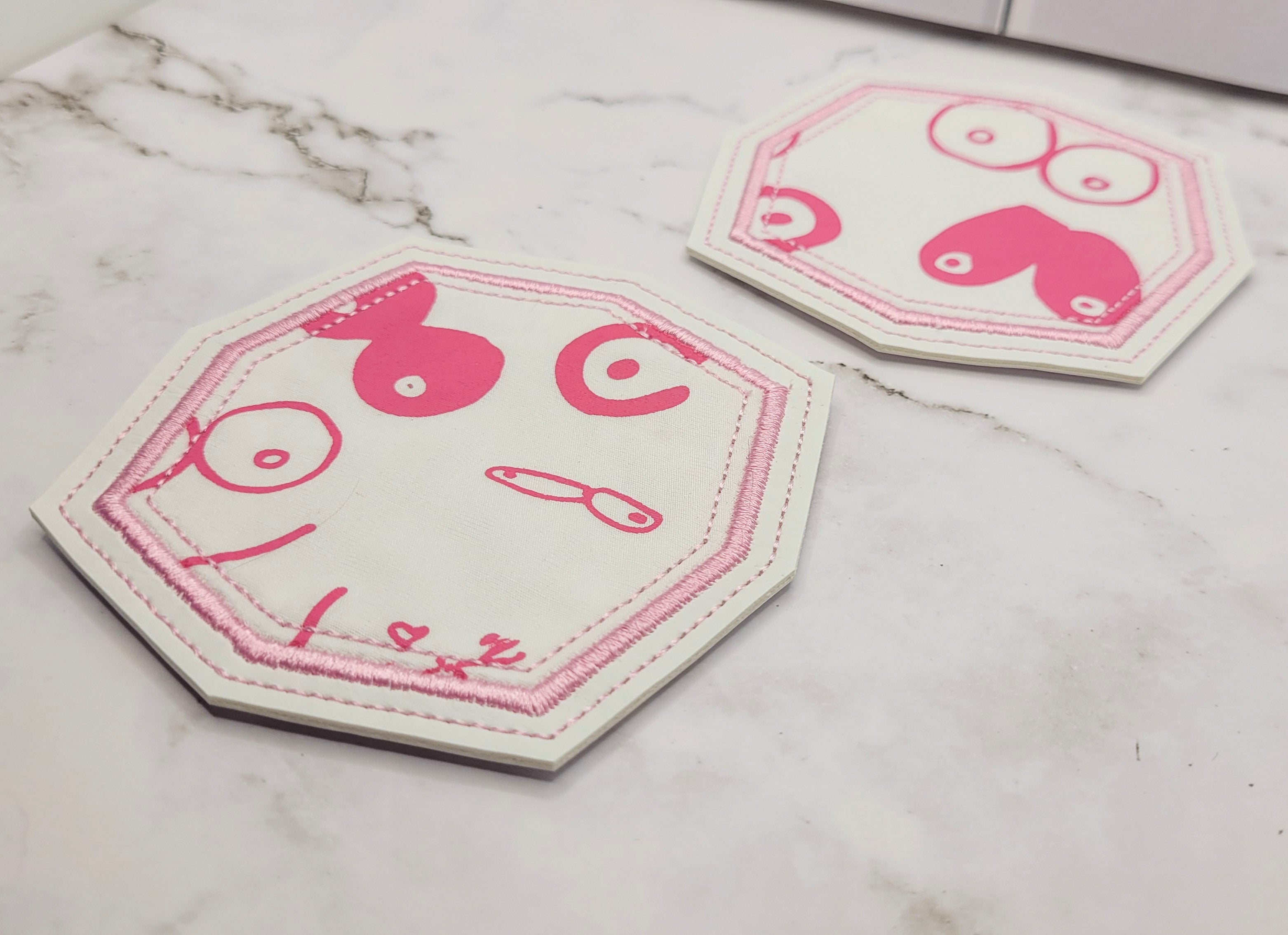 Boob Print Coasters
