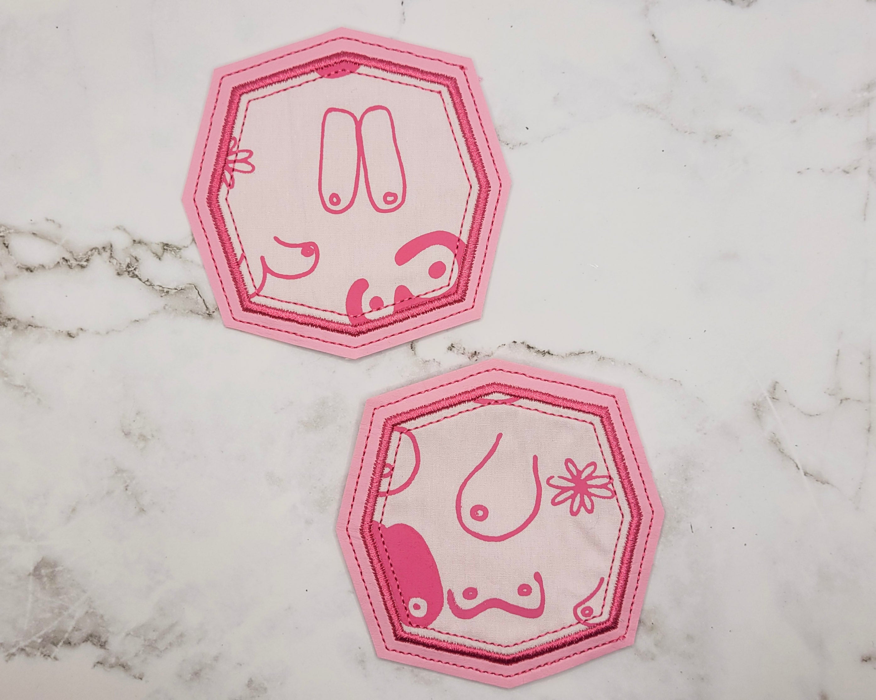 Boob Print Coasters