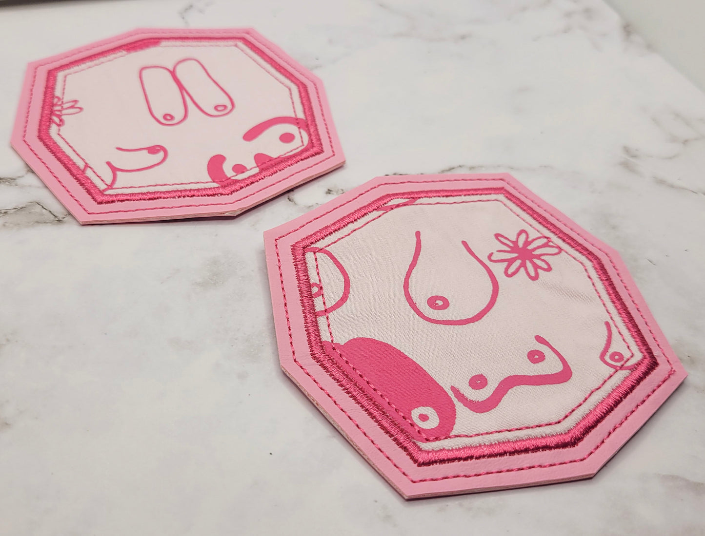 Boob Print Coasters