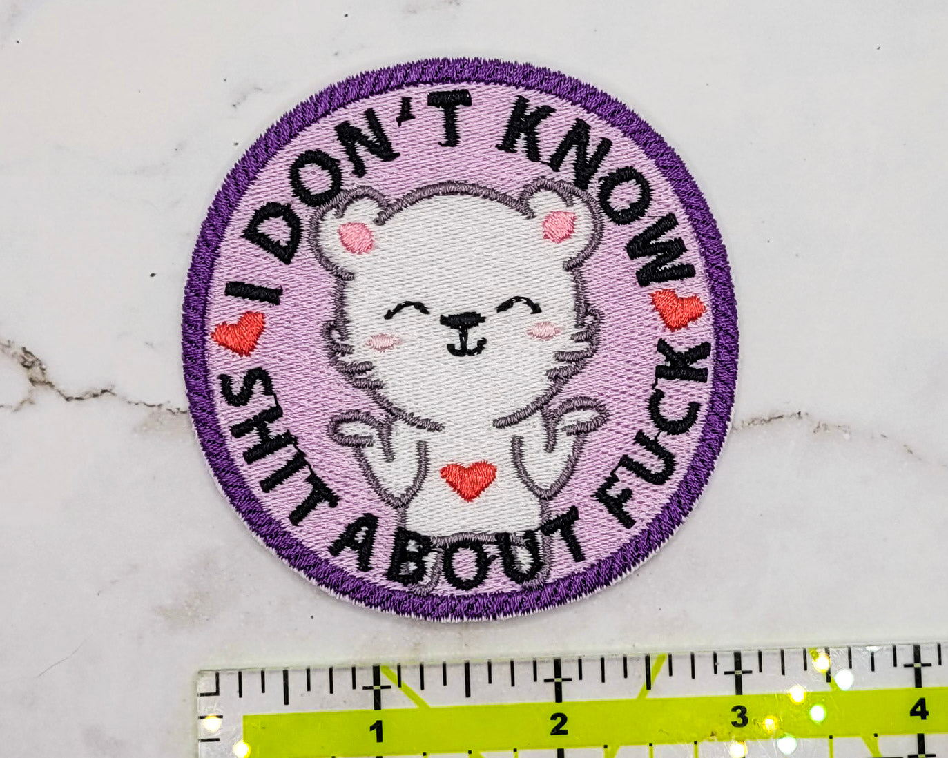I Don't Know Shit About Fuck Embroidered Patch