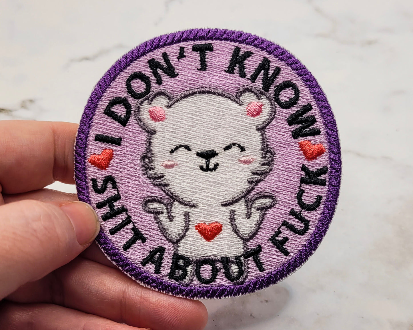 I Don't Know Shit About Fuck Embroidered Patch