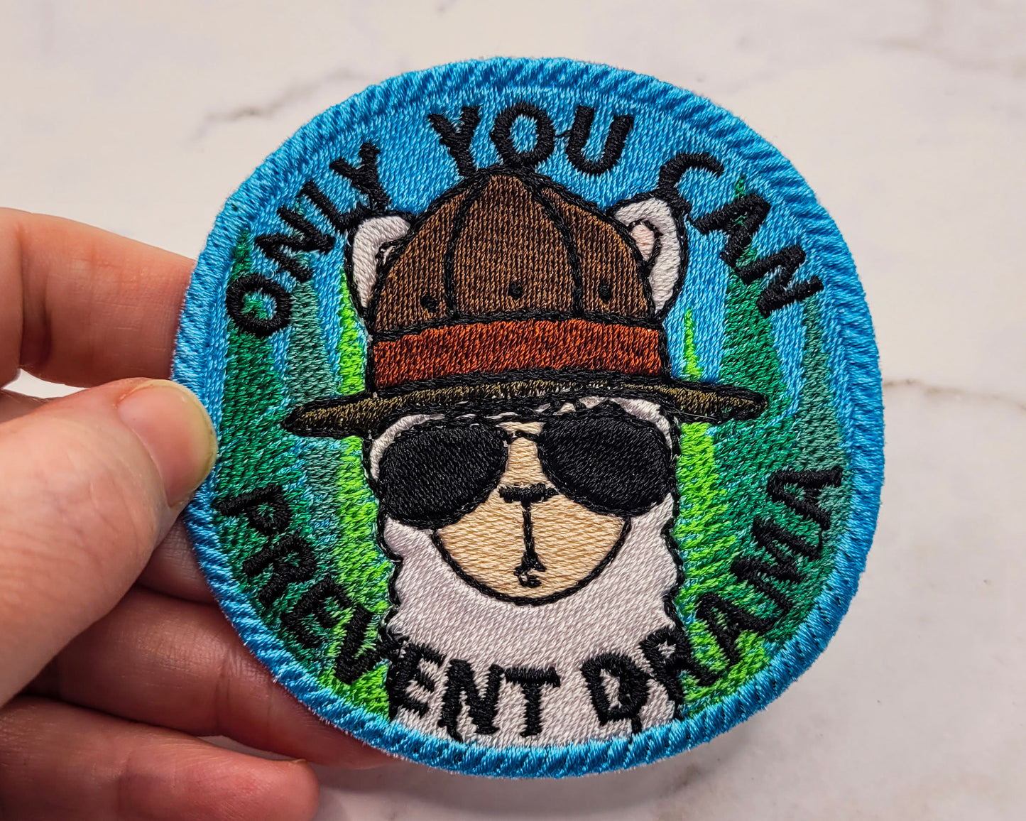 Only You Can Prevent Drama Llama Embroidered Patch