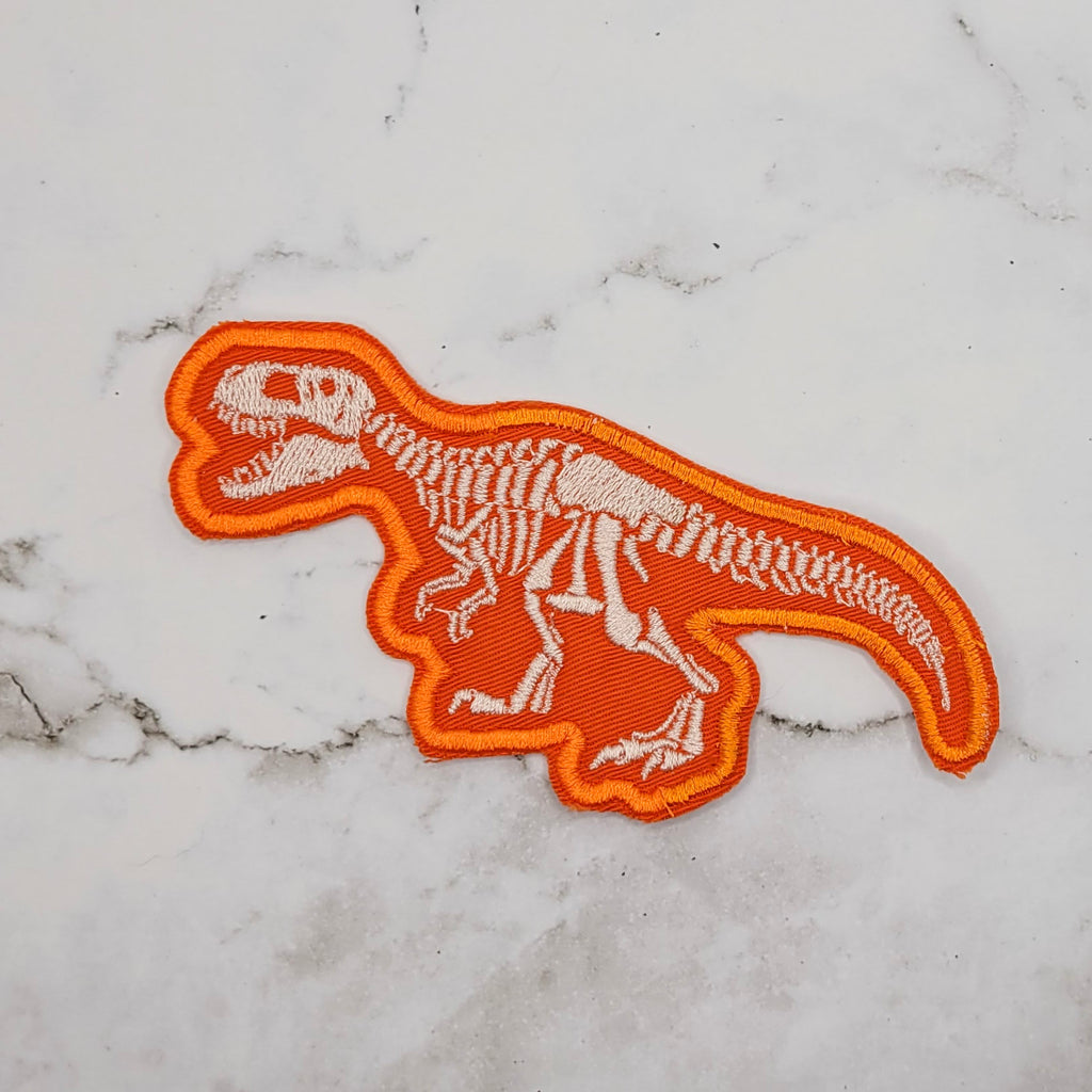 T-Rex Skeleton Embroidered Patch