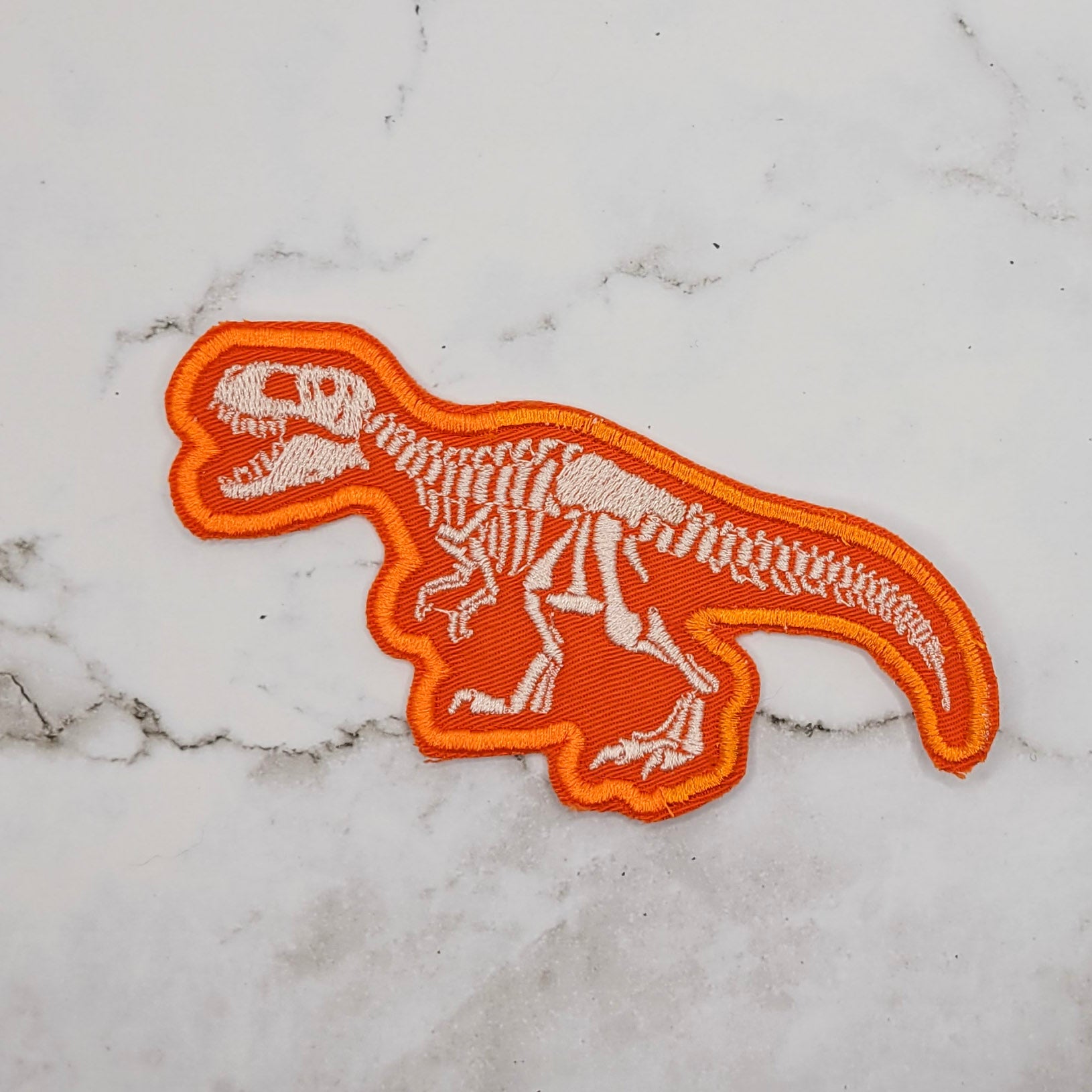 T-Rex Skeleton Embroidered Patch