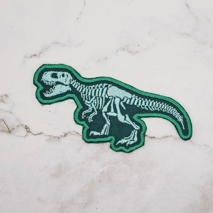 T-Rex Skeleton Embroidered Patch