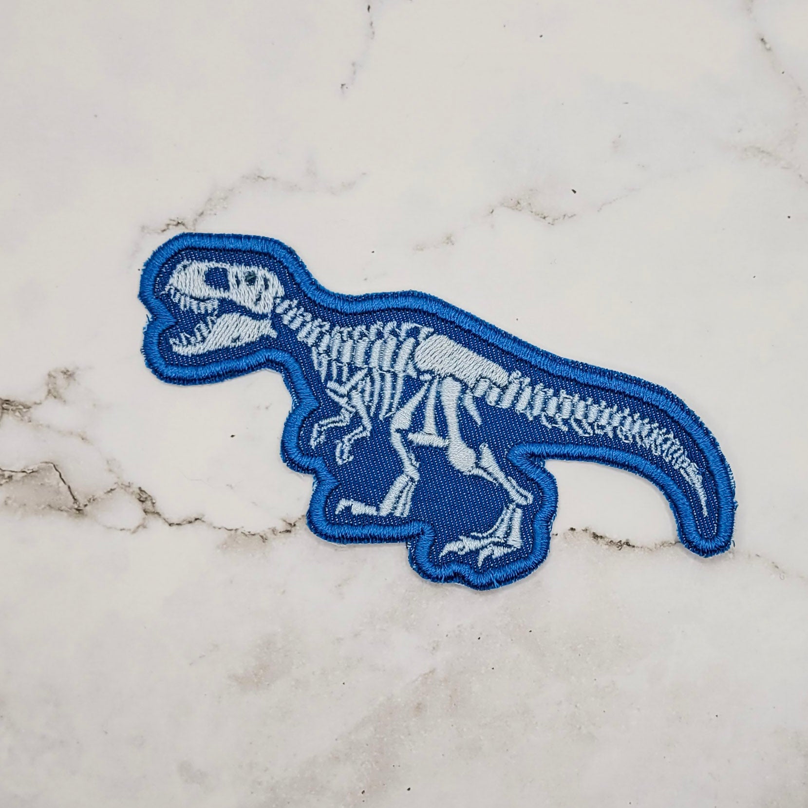 T-Rex Skeleton Embroidered Patch