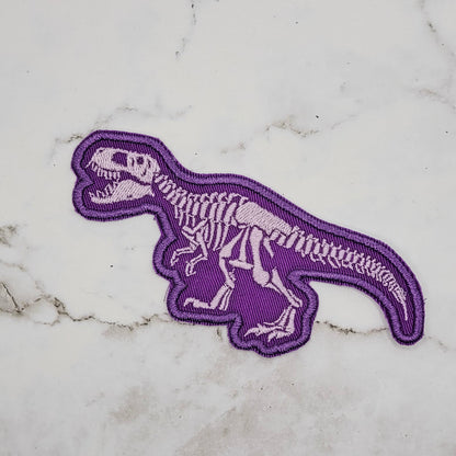 T-Rex Skeleton Embroidered Patch