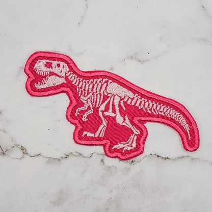 T-Rex Skeleton Embroidered Patch