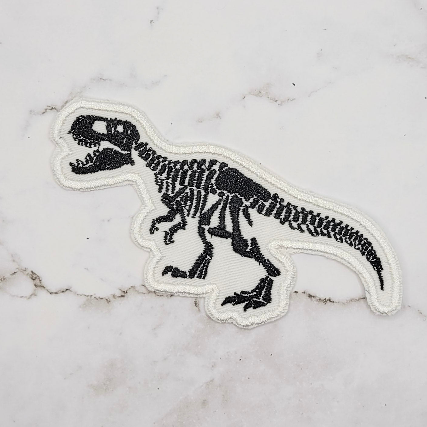 T-Rex Skeleton Embroidered Patch