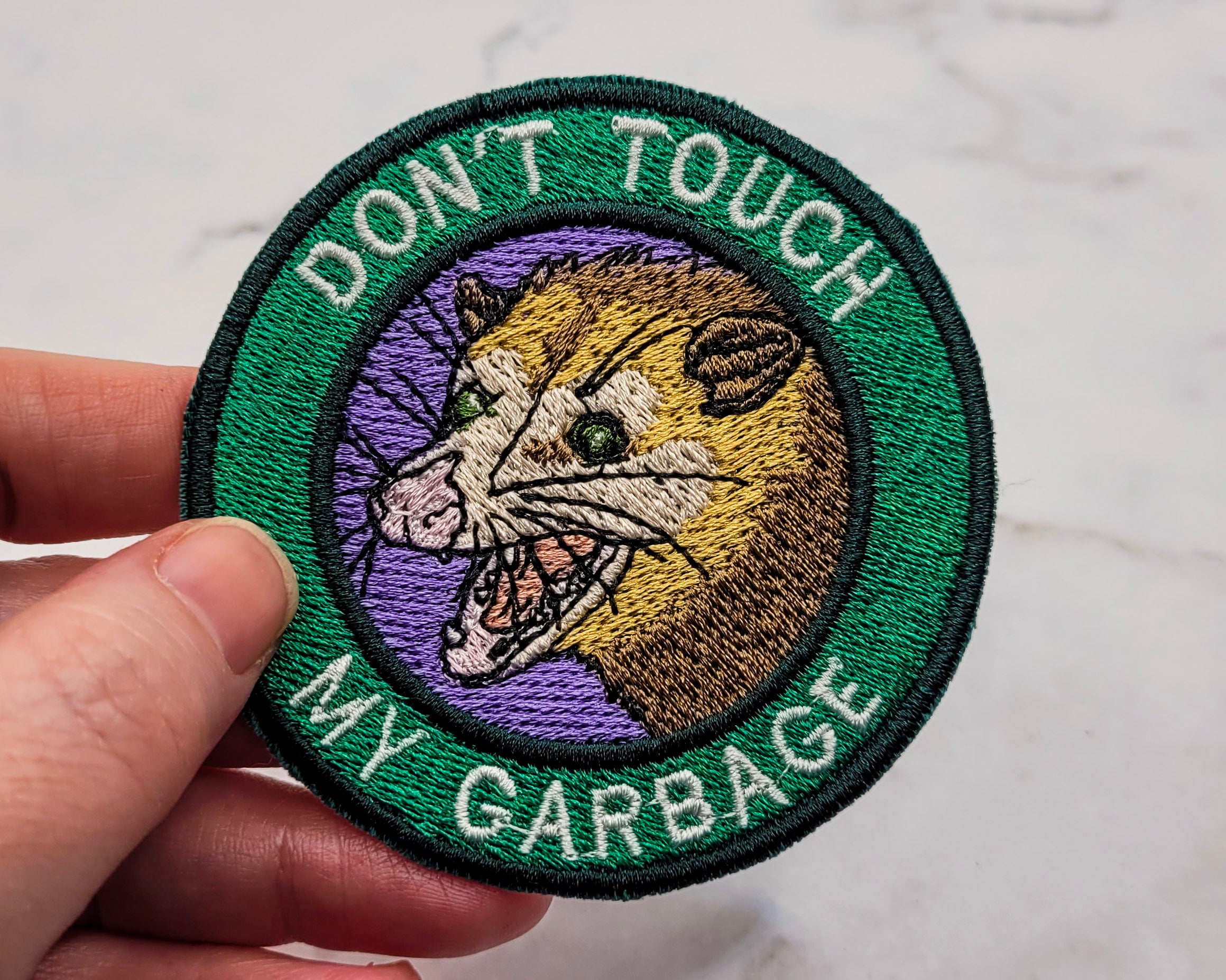 Don't Touch My Garbage Possum Embroidered Patch