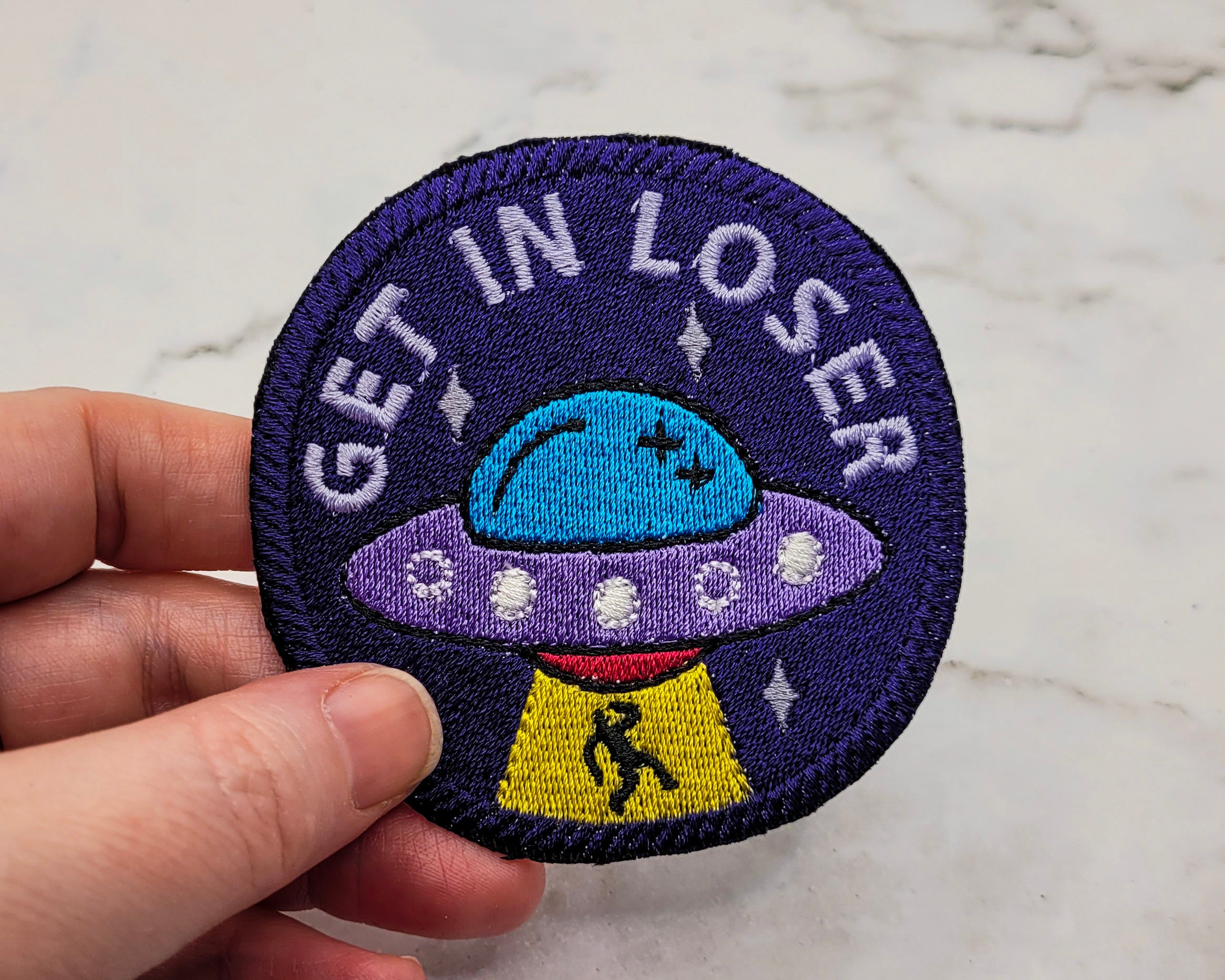 Get In Loser UFO Embroidered Patch