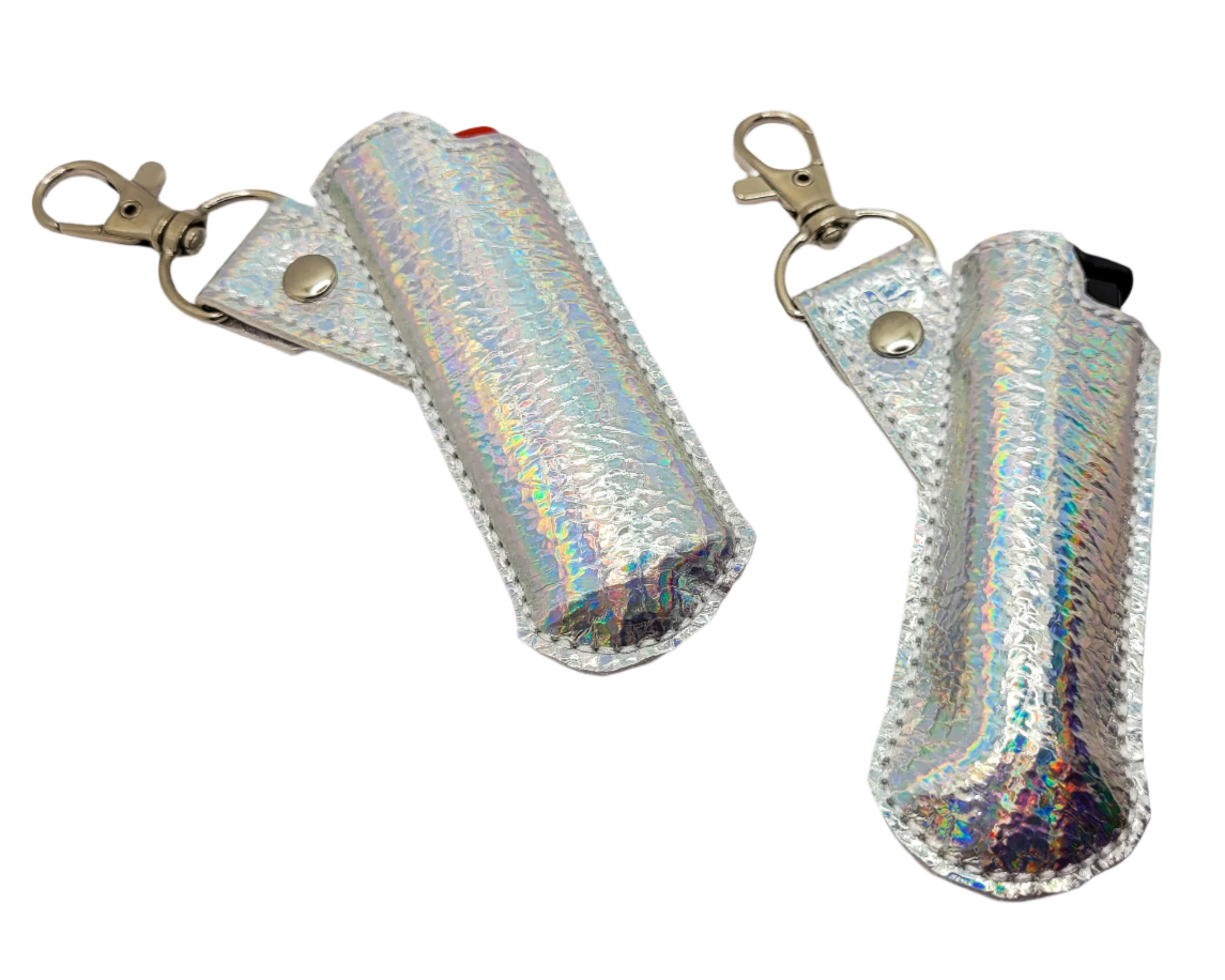 Silver Stone Holographic Lighter Case