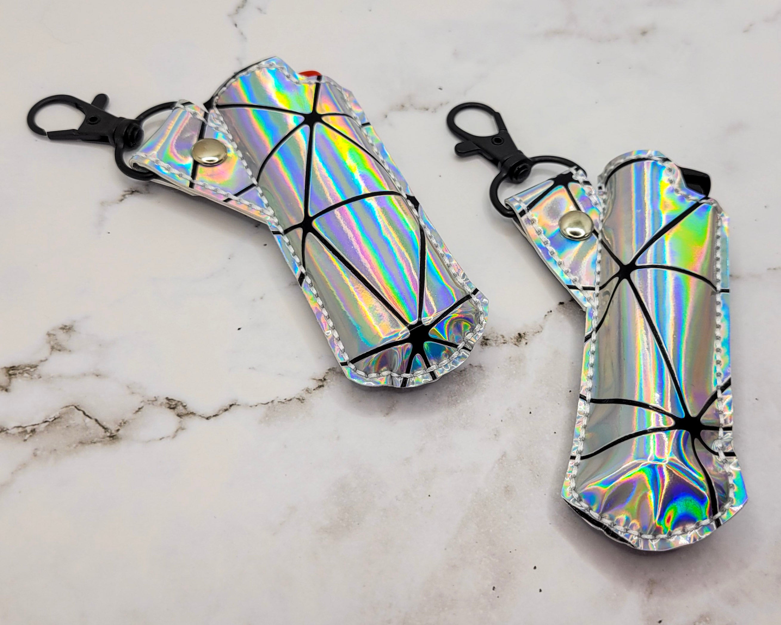 Silver Holographic Lighter Case