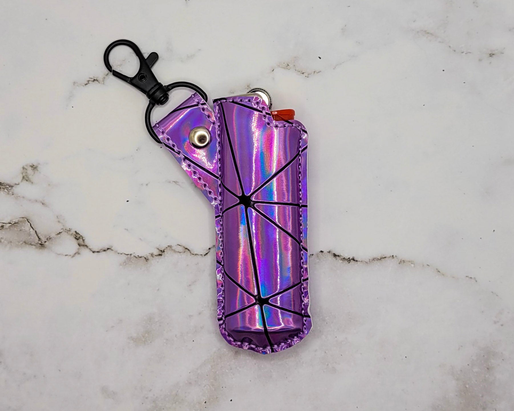 Lilac Holographic Lighter Case