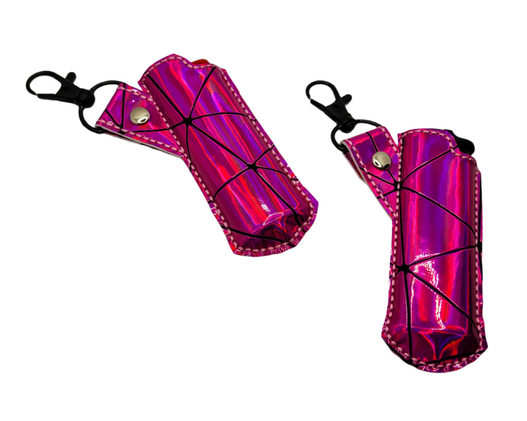 Pink Holographic Lighter Case