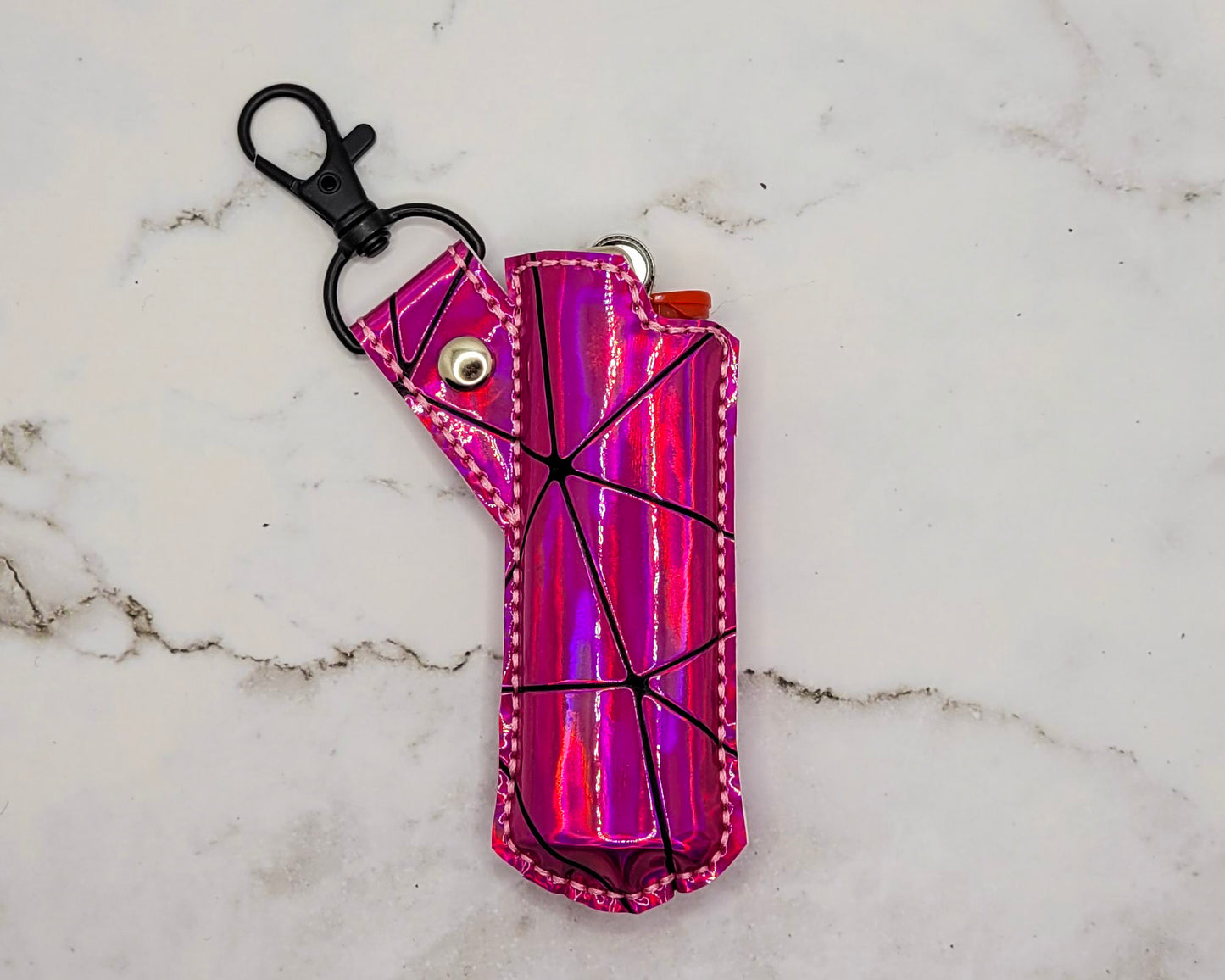 Pink Holographic Lighter Case