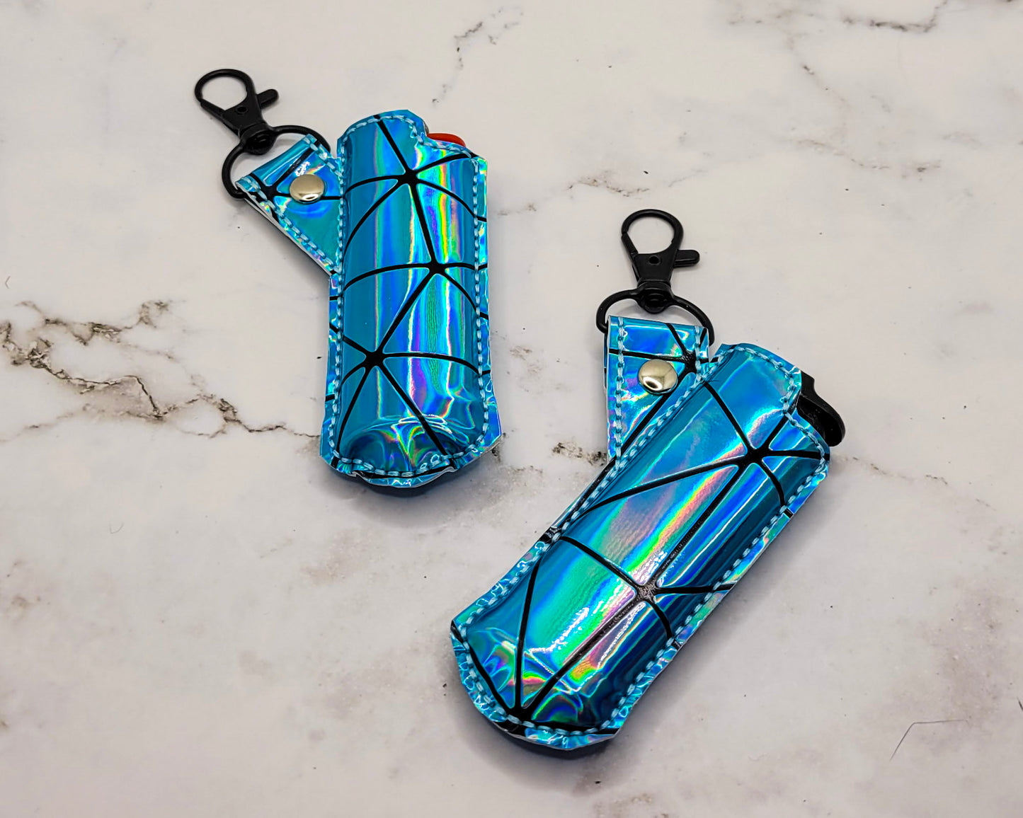 Blue Holographic Lighter Case