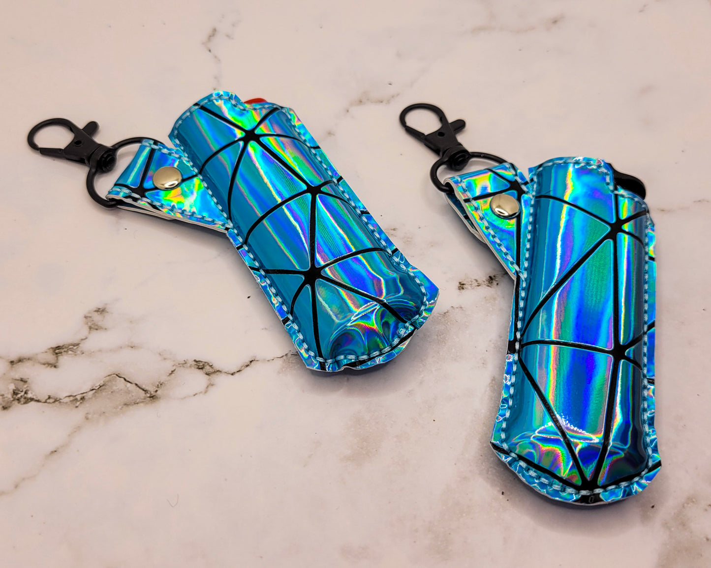 Blue Holographic Lighter Case