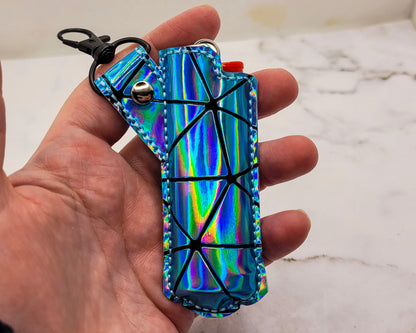 Blue Holographic Lighter Case