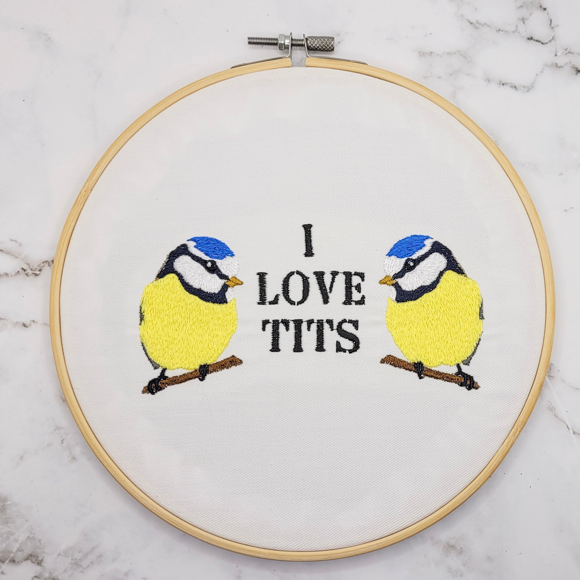 8 I Love Tits Embroidered Wall Hanging – The Craftinista
