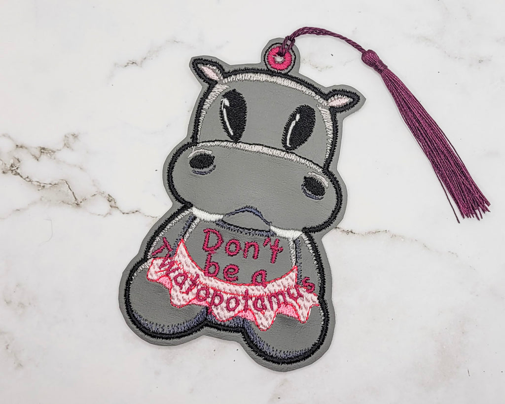 Don't Be a Twatopotamus Embroidered Bookmark