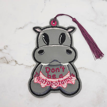 Don't Be a Twatopotamus Embroidered Bookmark