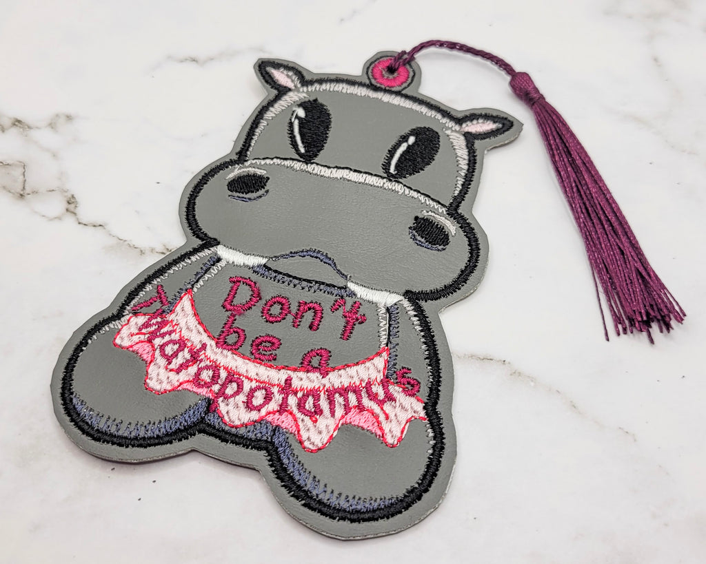 Don't Be a Twatopotamus Embroidered Bookmark